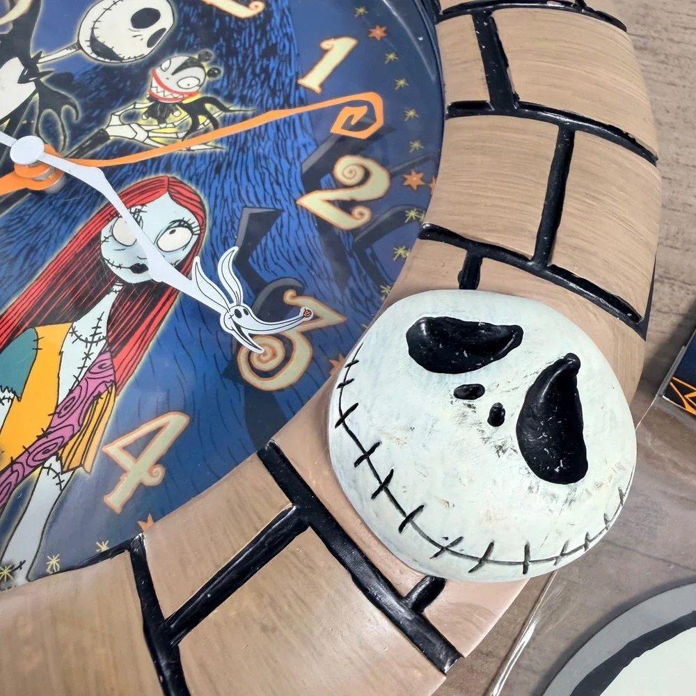 Disney Nightmare Before Christmas Wall Clock Jack Skellington Sally & Car Magnet